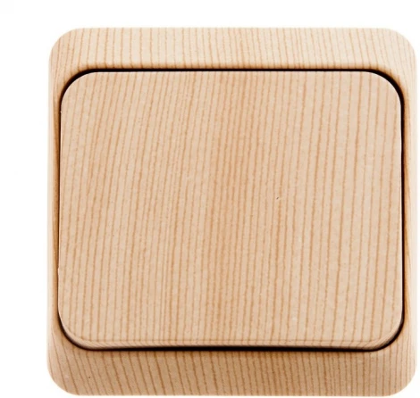 Выключатель накладной одноклавишный (сосна) Systeme Electric BA10-004D