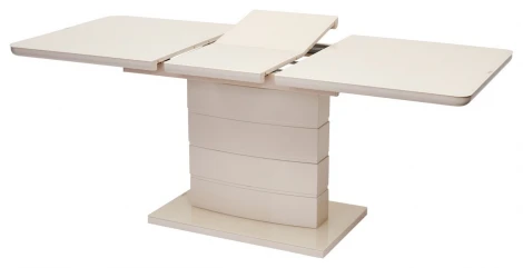 Стеклянный стол M-City ALTA 120 BEIGE / супер бежевое глянцевое стекло