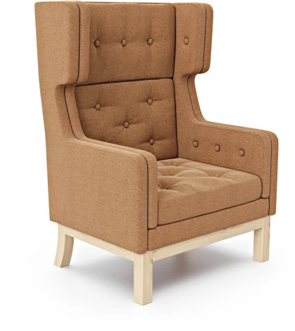 Кресло Arsko Айверс Хай Сосна рогожка коричневая