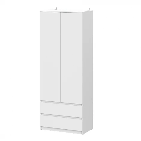 Шкаф двухстворчатый Арника с ящиками Денвер (Серия 2), Белый