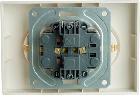 Розетка двойная с заземлением и шторками (белый) Stekker Эмили 49882