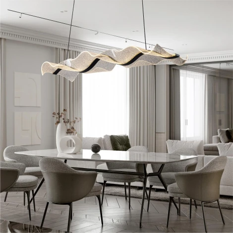 Подвесной светильник светодиодный с пультом с регулировкой цветовой температуры и яркости Modelux MODESTYLE MS.8046.1000 BK