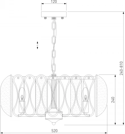 Подвесная люстра Wi-Fi Bogate's Callas 365/6 (220V, управление смартфоном, голосовое управление, умный дом - Minimir Home, Алиса, Маруся, Салют, на цепи)
