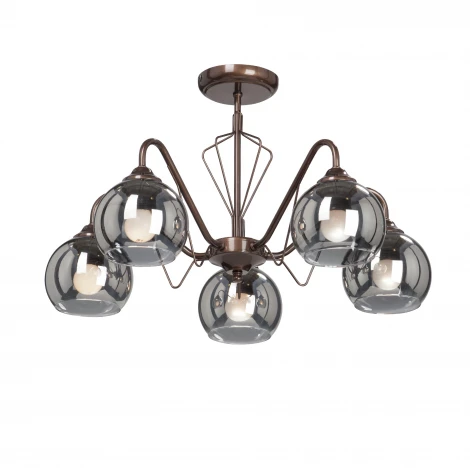 Потолочная люстра на штанге Vitaluce V3951-7/5PL (220V, шарики)