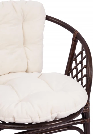 Комплект для отдыха "BAHAMA" (диван + 2 кресла стол со стеклом) /с подушками/ walnut (грецкий орех) Tetchair BAHAMA 15383