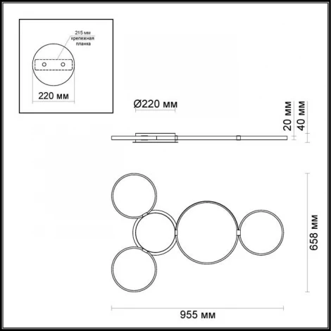 Потолочная люстра Odeon Light Olimpo 4016/36CL