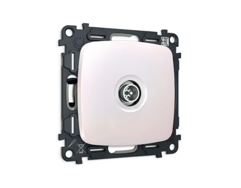 Комплект механизма ТВ-розетки оконечной экранированной встраиваемый (жемчуг) Ambrella Volt QUANT MO213005