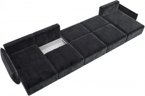 Диван п-образный Лига-051 НПБ МегаЛонг Лига Диванов (Велюр) арт.128681