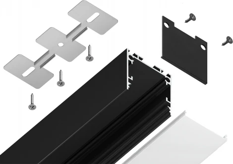 Алюминиевый профиль накладной/подвесной "Profile System" для светодиодной ленты до 23мм Ambrella Illumination GP2500BK