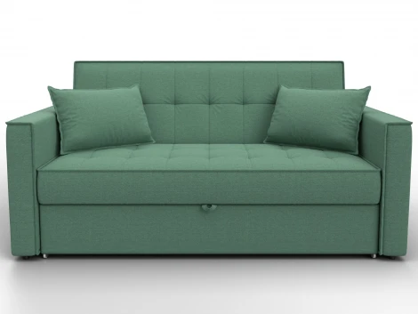 Диван прямой Лига-104 (140) (ЛДСП,Брус,Фанера,Рогожка/Зеленый) Лига Диванов 134862