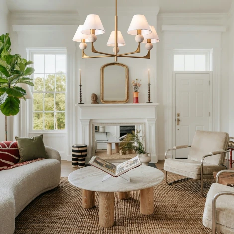 Потолочная люстра на штанге Freya Riley FR2043CL-05BS (220V)