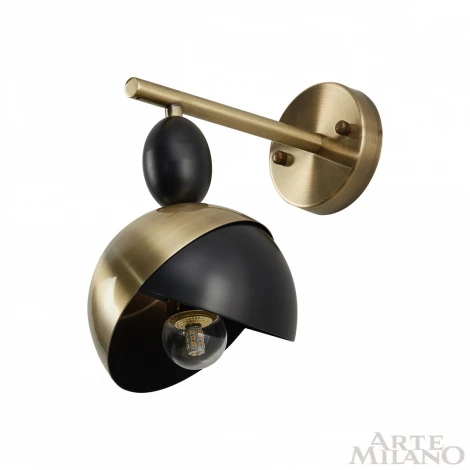 Бра Arte Milano 271307/1B BK/GD (220V, шар)