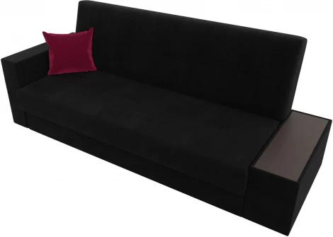 Диван-книжка Лига-020 стол справа (Черный,Бордовый/Микровельвет) Лига Диванов арт.118515