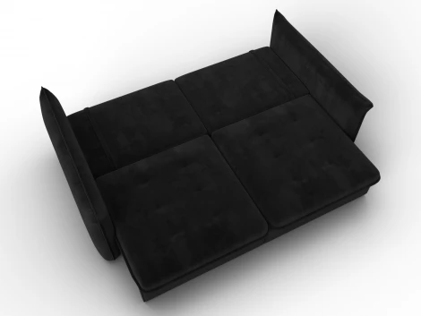 Диван прямой Лига-100 НПБ (ДСП,Фанера/Пластик/Велюр/Черный) Лига Диванов 133652