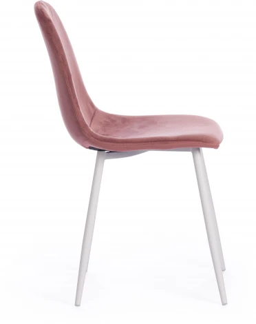 Стул BREEZE (mod. 4724) вельвет/металл, 44 х 53 87 см, Coral (коралловый) HLR44 / белый Tetchair 19185
