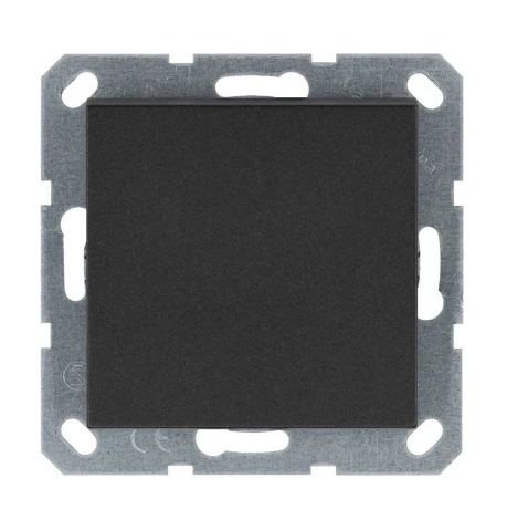 Выключатель одноклавишный проходной (антрацит) Jasmart G-Classic G3012B