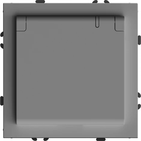 Розетка без заземления с защитной крышкой (серый) Stekker Эмили 49956