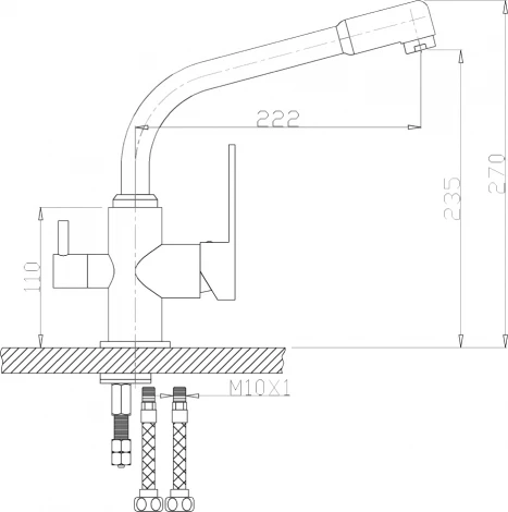 Смеситель Zorg Clean Water ZR 319 YF-33 для кухонной мойки