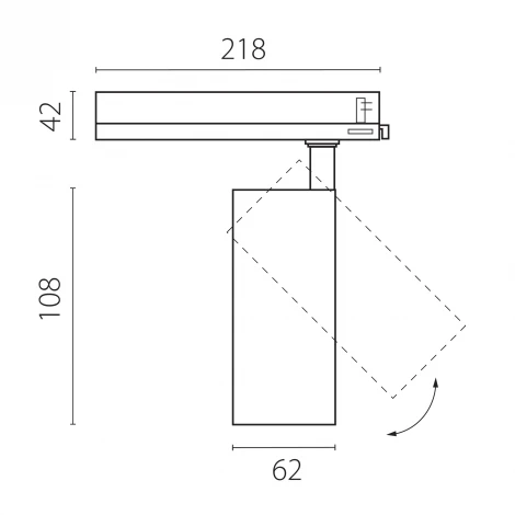 Трековый светильник трехфазный светодиодный LED 15W 220V с управлением TRIAC Lightstar Alta Base A5147TRIAC