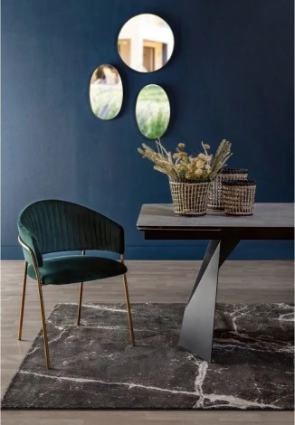 Стул Whispered Enchantment Hesby (Металл/Велюр, Зеленый) арт.HSBI_DC114_green