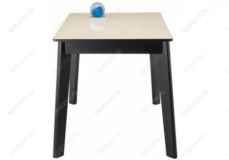 Стеклянный стол Woodville Арья сливочно-кремовый / венге 462407