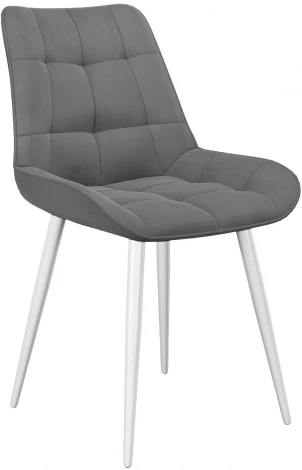 Стул 206М B22 GREY, ножки белые Dikline 00-00062234