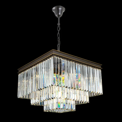 Подвесная люстра ярусная каскадная Citilux Мартин CL332231 (220V, хрусталь, на цепи)