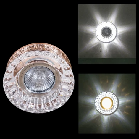 Встраиваемый точечный светильник Reluce 04255-9.0-001D MR16+LED3W TEA (220V, круглые)