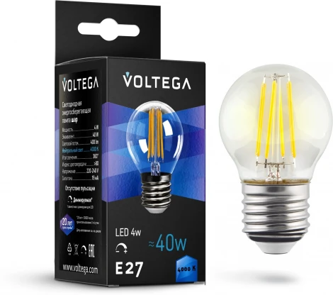 Лампочка светодиодная Voltega Globe dim 5W 8467