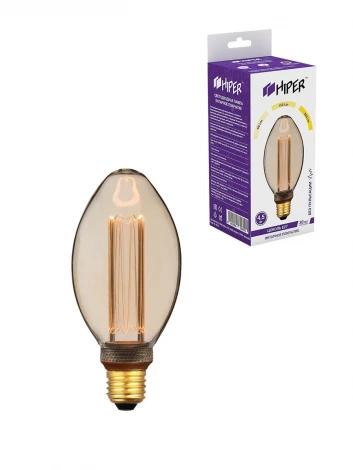 Лампочка светодиодная диммируемая прозрачная/бежевая свеча E27 4,5W Hiper Vein HL-2236