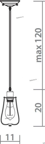 Подвесной светильник Divinare Ofelia 2001/02 SP-1 (220V, на проводе)