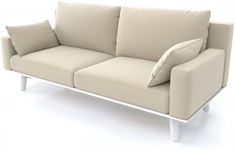 Диван Arsko прямой Колин белая эмаль велюр молочный