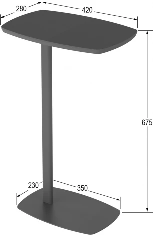 Придиванный стол Калифорния ДЕЙ колор Графит