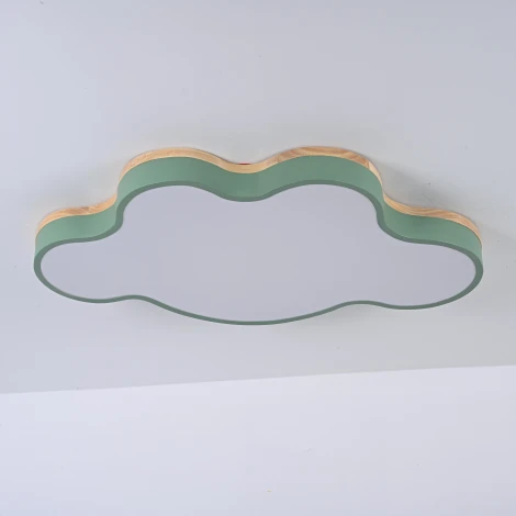 Потолочный светильник Wi-Fi Cloud Eco D63 Green By ImperiumLoft Cloud-Eco01 (для детской, LED, 220V, голосовое управление, умный дом - Алиса, тучи)