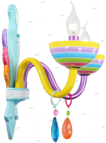 Бра ST Luce Ornato SL672.781.02 (для детской, 220V, подвески, подсвечник, свеча, узор в полоску)