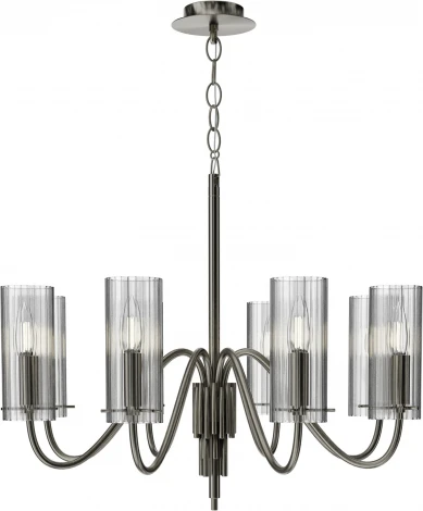 Подвесная люстра ST Luce SL2005 SL2005.103.08 никиль/прозрачный E14 8*40W (220V, на цепи)