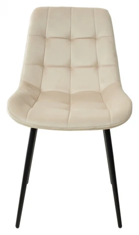 Обеденный стул M-City ХОФМАН, цвет бежевый #H06, велюр / черный каркас 4 шт./1 к