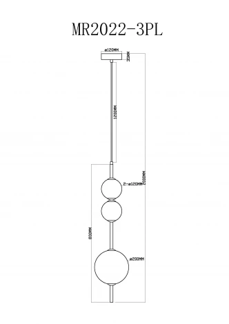 Подвесной светодиодный светильник MyFar Violla MR2022-3PL (220V, на проводе, шарики, IP40)