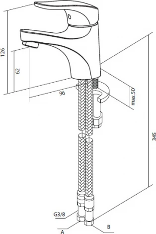 Смеситель Am.Pm Joy F8502100 для раковины