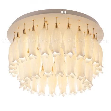 Подвесная люстра ярусная каскадная (цветы, птички) Cloyd Argana 11237 (220V, на проводе, цветы, птички)