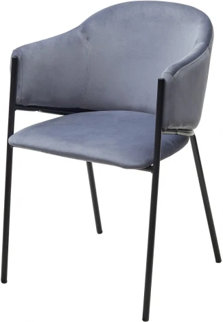 Стул M-City ДИЛЛ, цвет H-14 Серый, велюр / черный каркас