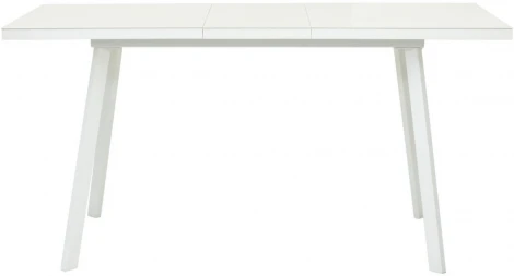 Стол ФИН 120 Латте, стекло/ Белый каркас М-City