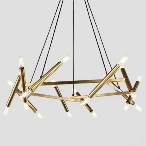 Подвесная люстра Jonathan Browning Le Pentagone Chandelier 20 Light ImperiumLoft 40,2364 (123487-22) (220V, на тросе)