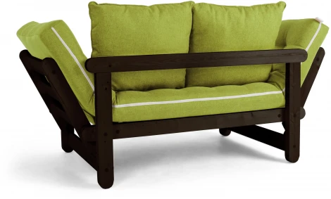 Кушетка Arsko Сламбер BOX венге зеленая рогожка