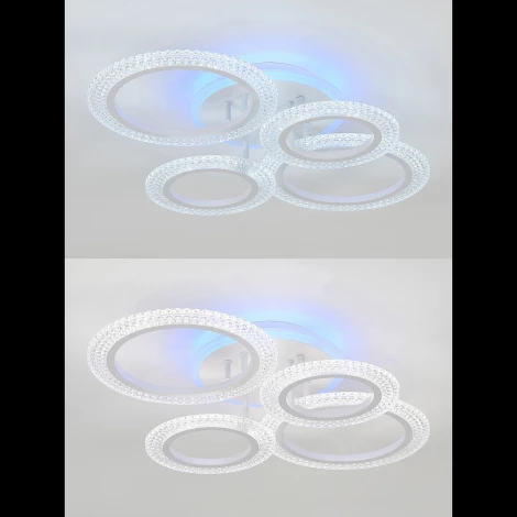 Потолочная люстра Natali Kovaltseva LED LAMPS 81407 80W, белый, LED с RGB подсветкой