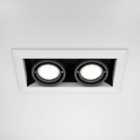 Встраиваемый светильник Metal Modern GU10 2x50Вт Maytoni Technical DL008-2-02-W (220V)