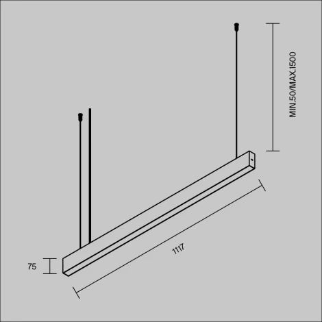 Подвесной светильник светодиодный Maytoni Basis P070PL-2.7-3-4K-W