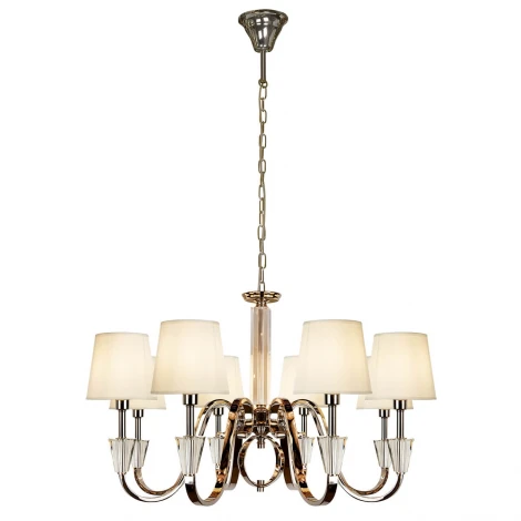 Подвесная люстра iLamp Alesti P2424-8 Nickel (220V, на цепи)