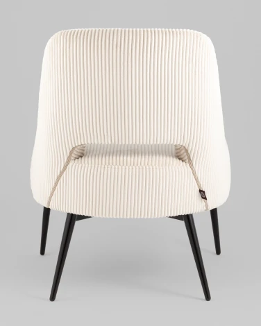 Кресло лаунж Бостон велюр рельефный молочный Stool Group арт.УТ000039982