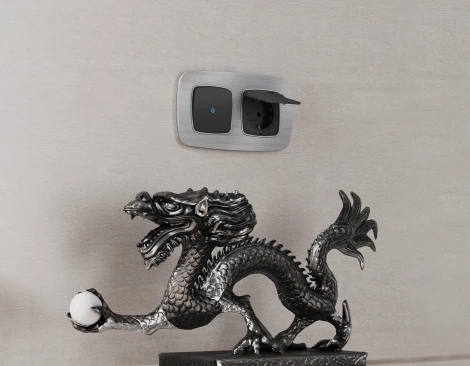 Рамка Ambrella Volt OMEGA Radian (Серебро Металл шлифованный) 2-ая OF580102